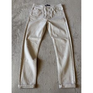 Zara Women's Size 30 Slim Cut Cuffed Every Day Casual Khaki‎ Jeans Beige